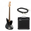 Squier Affinity Jaguar Bass H, CF Metallic & 15W Bass Amp Pack