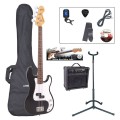 Encore E4 Bass Guitar Outfit, Black