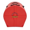 Hardcase 24" Lined Bass Drum Case with Wheels, Red
