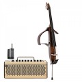 Yamaha SLB300 Silent Double Bass with Wireless THR Amp & Line 6 Relay