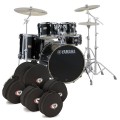 Yamaha Stage Custom Birch 20'' 5pc Shell Pack w/Bags, Raven Black