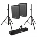 Wharfedale Pro Delta-AX12 12" Active PA Speaker, Pair with Stands