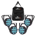 Chauvet DJ SlimPAR T12BT LED Par Can, Pack of 4 with Bag