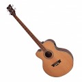 Dean CAW Electro Acoustic Bass Left Handed, Satin Natural