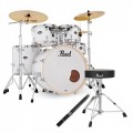 Pearl Export 20'' Fusion Drum Kit w/Stool and Sticks, Matte White