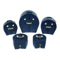 Hardcase Fully Lined Rock Drum Kit Case Set, Dark Blue