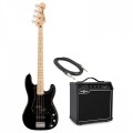 Squier Affinity Precision Bass PJ, Black & 15W Bass Amp Pack
