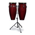 LP Aspire 11" & 12" Congas with Double Stand, Dark Wood